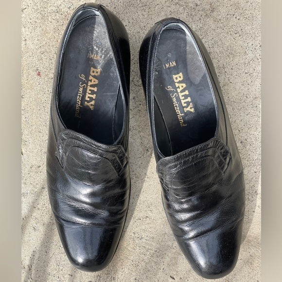 Vintage Bally of Switzerland Black Leather‎ Loafers, 9D - Picture 5 of 8